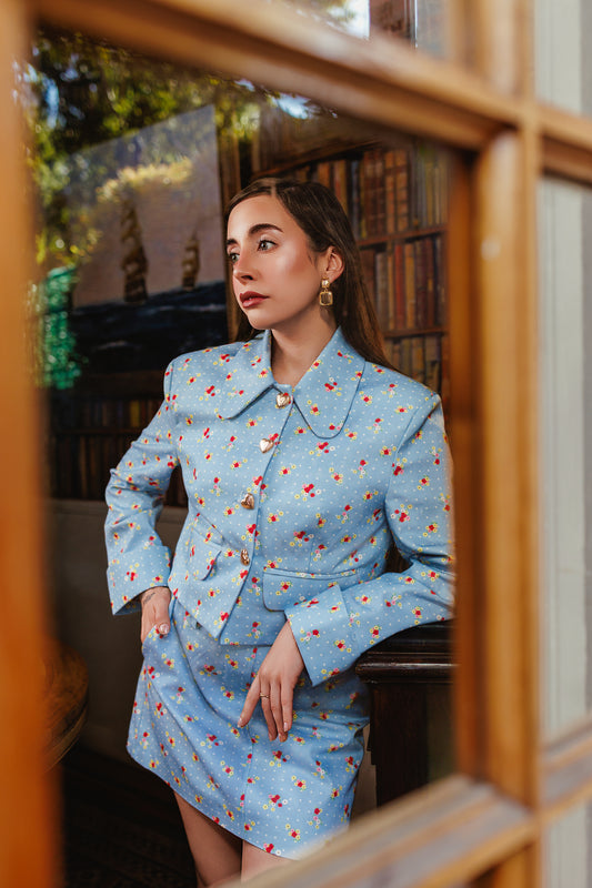 Chaqueta Luisa Celeste