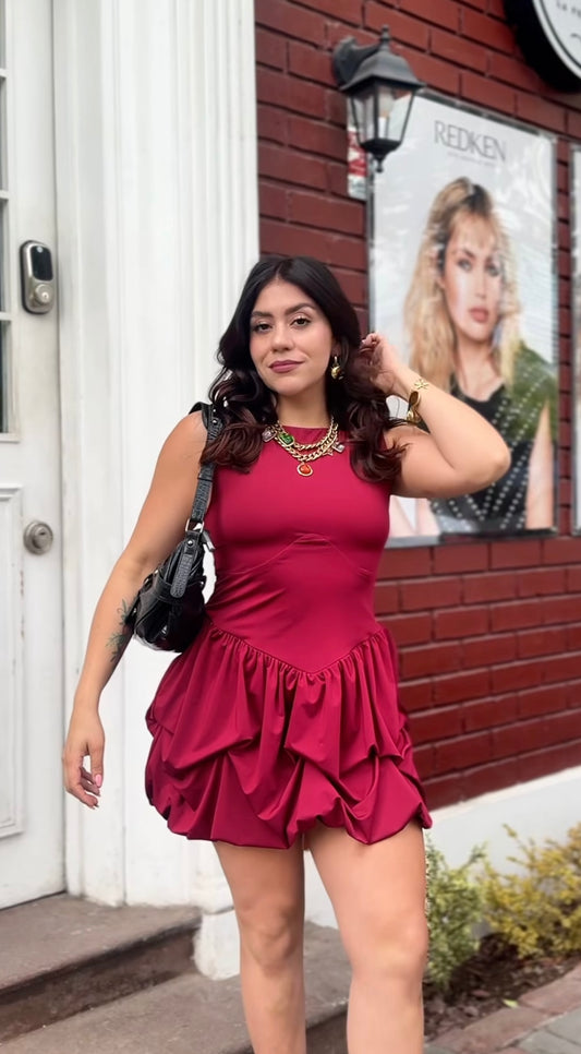 Vestido Lux Burdeo - ÚLTIMAS PIEZAS