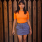 Falda Julieta celeste