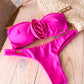 Bikini strapless Rose Fucsia