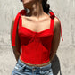 BUSTIER MEDUSA RED