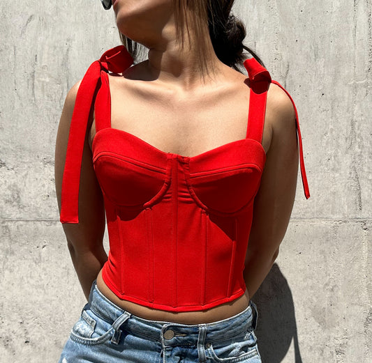 BUSTIER MEDUSA RED