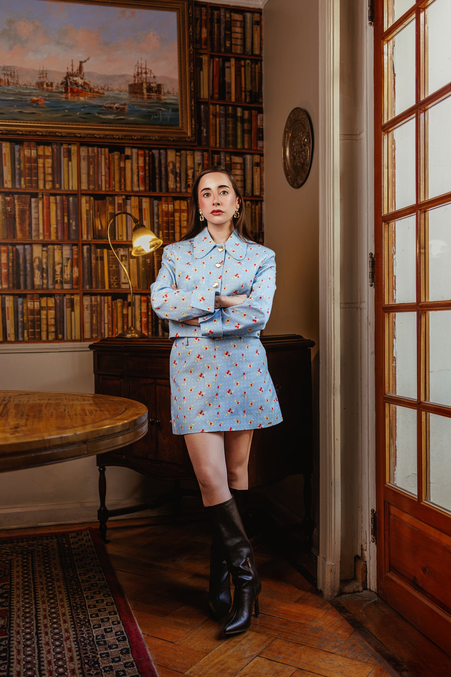 50% OFF Falda Luisa Celeste